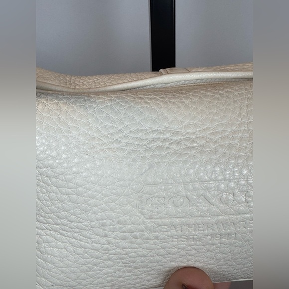 Coach White Pebbled Leather Baguette Bag – NWT flaws - Picture 5 of 16